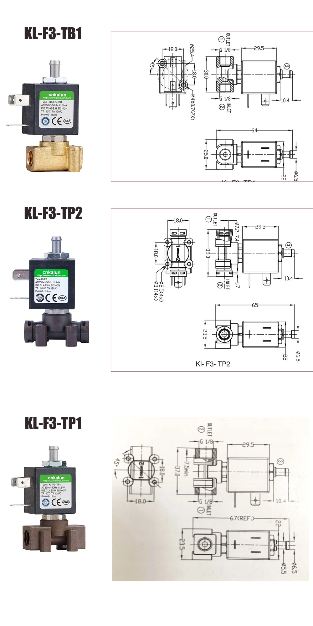 Ready to Ship 2 Way 3 Station Solenoid Valve Normal Close Washing Machine Solenoid Valve