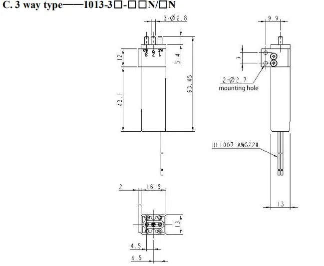 5.1g/S 12V24V DC Electric Mini/Micro Diaphragm Air/Liquid/Gas Solenoid Valve